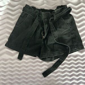 Black American Eagle Paperbag Shorts/size 6
